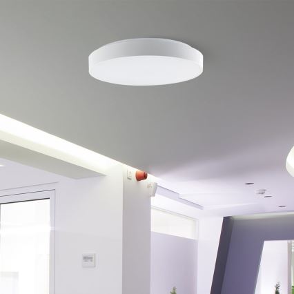 LED prigušiva stropna svetiljka LED/40W/230V 3000-6500K 39,5 cm bela + daljinski upravljač