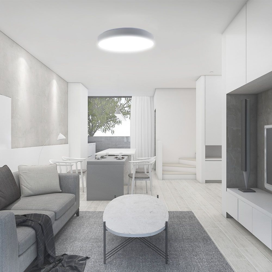 LED prigušiva stropna svetiljka LED/40W/230V 3000-6500K 39,5 cm bela + daljinski upravljač