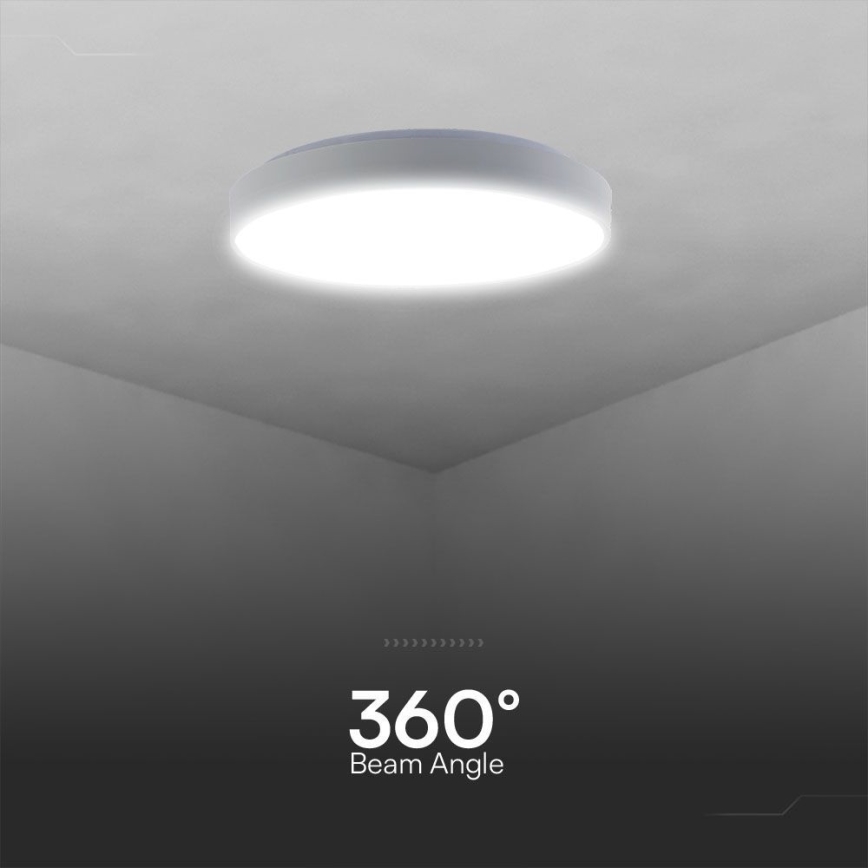LED prigušiva stropna svetiljka LED/40W/230V 3000-6500K 39,5 cm bela + daljinski upravljač