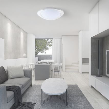 LED prigušiva plafonska lampa LED/40W/230V 3000-6500K 45 cm bela + daljinski upravljač
