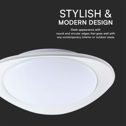 LED prigušiva plafonska lampa LED/40W/230V 3000-6500K 45 cm bela + daljinski upravljač