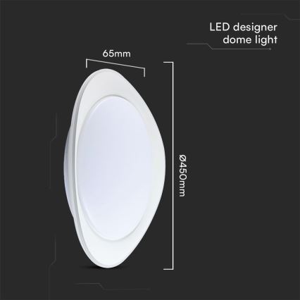 LED prigušiva plafonska lampa LED/40W/230V 3000-6500K 45 cm bela + daljinski upravljač