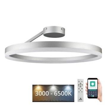 LED prigušiva plafonska svetiljka LED/40W/230V 3000-6500K mat hrom + daljinsko upravljanje