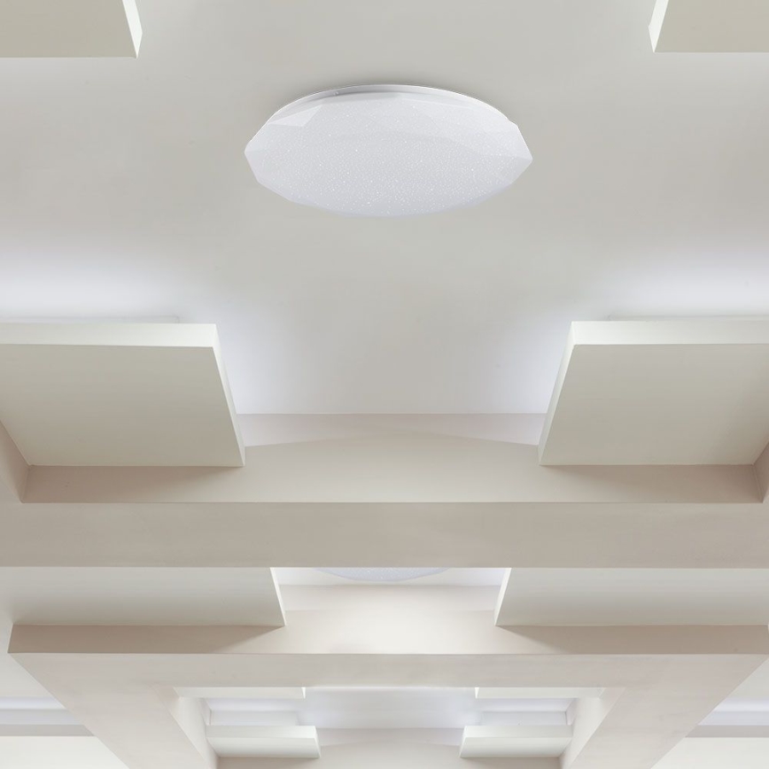 LED prigušiva stropna svetiljka LED/40W/230V 3000K/4000K/6500K prečnik 38,8 cm + daljinski upravljač