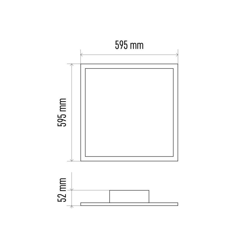 LED prigušiva plafonska lampa LED/40W/230V 2700K-6000K u obliku kvadrata + daljinski upravljač