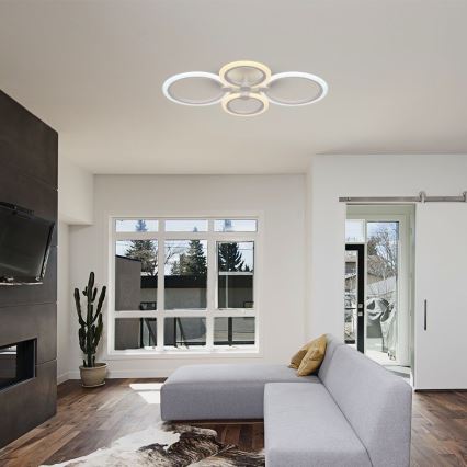 LED prigušiva plafonski luster LED/45W/230V 3000-6500K + daljinski upravljač