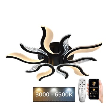LED prigušiva plafonska svetiljka LED/65W/230V 3000-6500K crna + daljinski upravljač