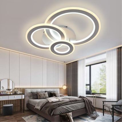 LED prigušiva prislonjena plafonska lampa LED/90W/230V 3000-6500K + daljinski upravljač