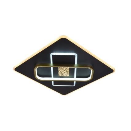 LED prigušiva stropna svetiljka LED/90W/230V 3000-6500K crna + daljinski upravljač