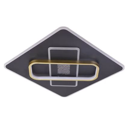 LED prigušiva stropna svetiljka LED/90W/230V 3000-6500K crna + daljinski upravljač