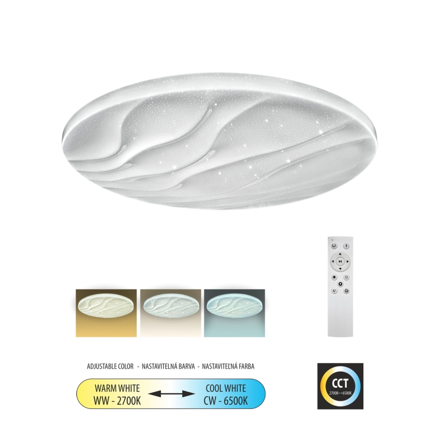 Prigušiva LED plafonska svetiljka LIKA LED/60W/230V 2700-6500K Ø 58 cm + daljinski upravljač