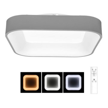LED prigušiva plafonska svetiljka NEST LED/40W/230V 3000-6500K siva + daljinski upravljač