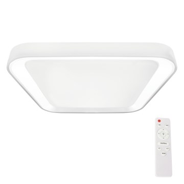LED prigušiva plafonska svetiljka QUADRO LED/38W/230V 3000-6000K bela + daljinski upravljač