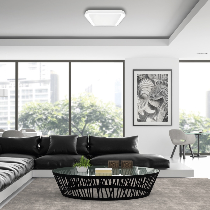 LED prigušiva stropna svetiljka QUADRO LED/66W/230V 3000-6000K bela + daljinski upravljač
