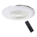 LED prigušiva plafonska svetiljka sa ventilatorom ARIA LED/38W/230V 3000-6000K bela + daljinski upravljač