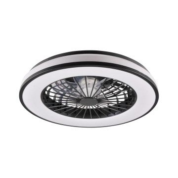 LED prigušiva plafonska svetiljka sa ventilatorom LED/48W/230V 3000-6500K crna + daljinski upravljač