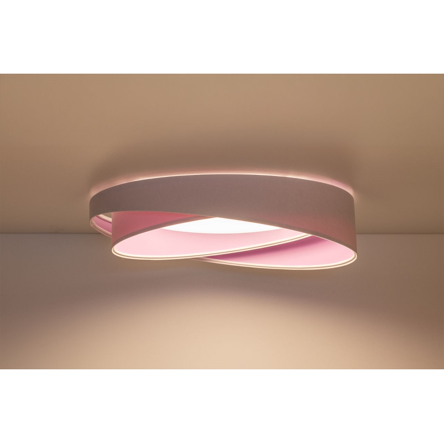 LED prigušiva plafonska svetiljka SMART GALAXY MODERN LED/24W/230V 3000-6500K prečnik 55 cm bela/ljubičasta + daljinski upravljač