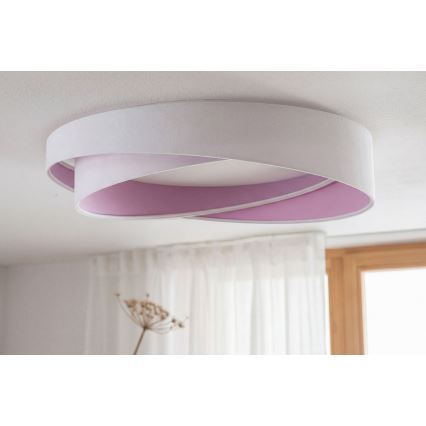 LED prigušiva plafonska svetiljka SMART GALAXY MODERN LED/24W/230V 3000-6500K prečnik 55 cm bela/ljubičasta + daljinski upravljač