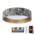 LED prigušiva plafonska svetiljka SMART GALAXY LED/24W/230V pr. 45 cm 2700-6500K Wi-Fi Tuya višebojna/zlatna+ daljinski upravljač