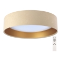LED prigušiva plafonska svetiljka SMART GALAXY LED/24W/230V prečnika 44 cm bež/zlatna 3000-6500K + daljinski upravljač
