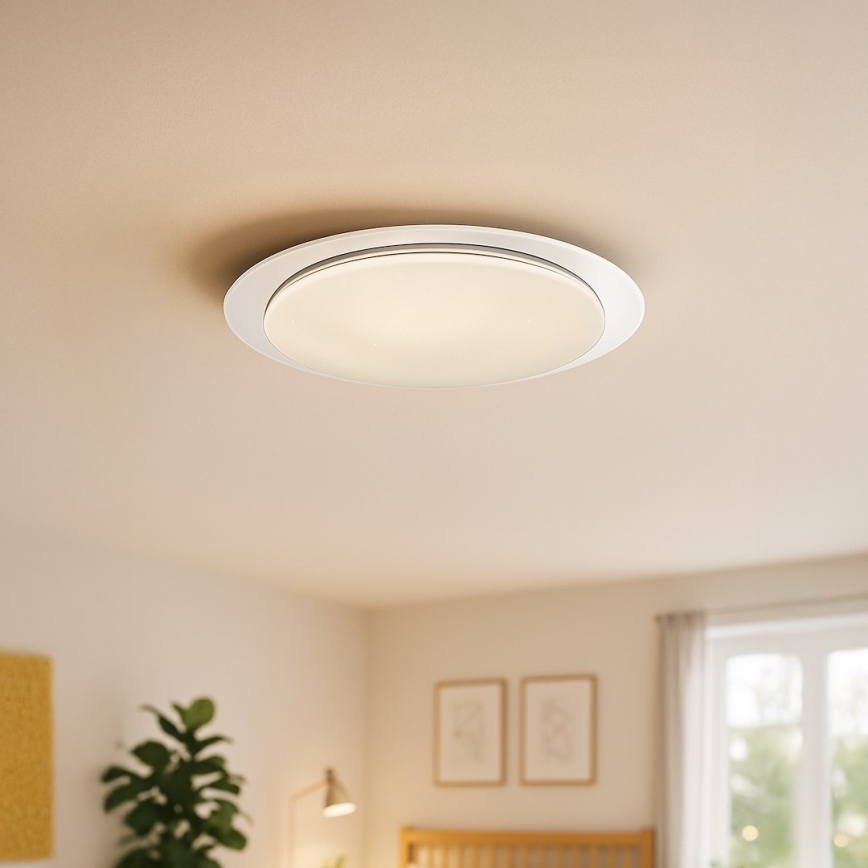 LED prigušiva plafonska lampa SONIC LED/35W/230V 3000-6000K prečnik 45 cm bela + daljinski upravljač