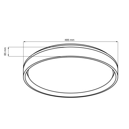LED prigušiva kupatilska plafonska svetiljka ELIZA LED/72W/230V pr. 48,5 cm 3000-6000K IP44 + daljinski upravljač