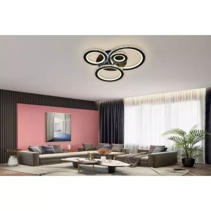 LED prigušiva plafonski luster LED/120W/230V 3000-6500K + daljinsko upravljanje