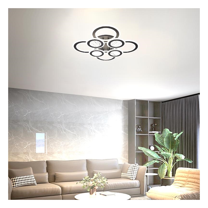 LED prigušiva plafonski luster LED/200W/230V 3000-6500K + daljinski upravljač
