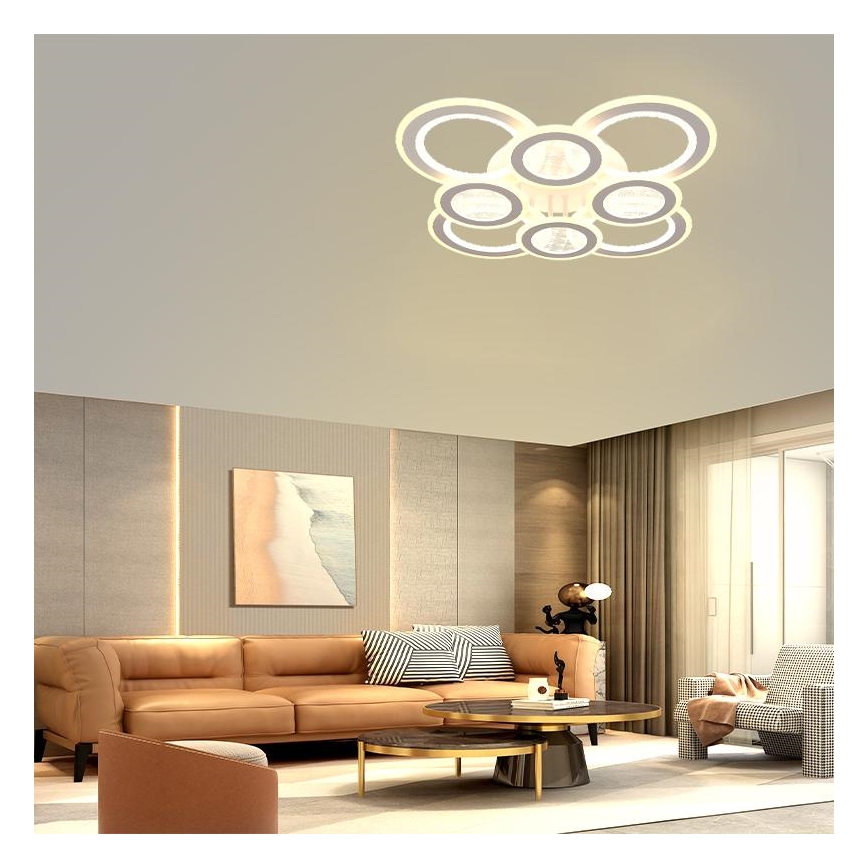 LED prigušiva plafonski luster LED/200W/230V 3000-6500K + daljinski upravljač