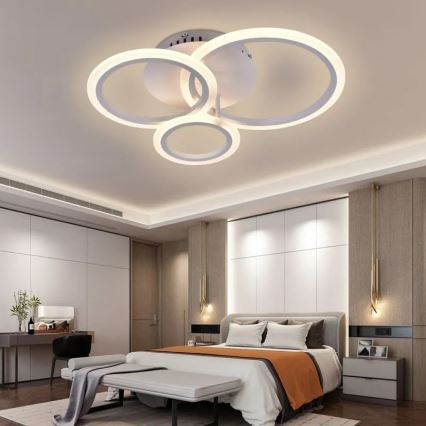 LED prigušiva plafonska svetiljka za površinsku montažu LED/40W/230V 3000-6500K bela + daljinski upravljač