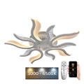 LED prigušiva plafonski luster LED/65W/230V 3000-6500K bela + daljinski upravljač