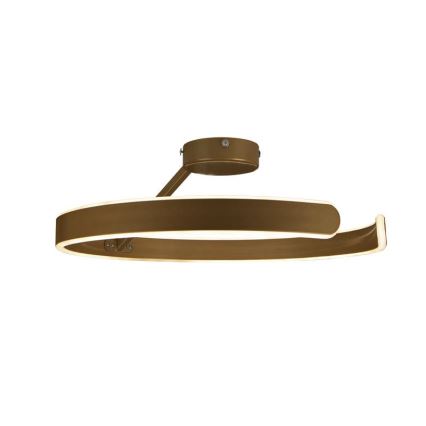 LED prigušiva plafonski luster LED/72W/230V 3000-6500K zlatni + daljinski upravljač