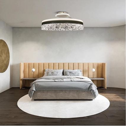 LED prigušiva plafonski luster LED/86W/230V 3000-6500K beo + daljinski upravljač