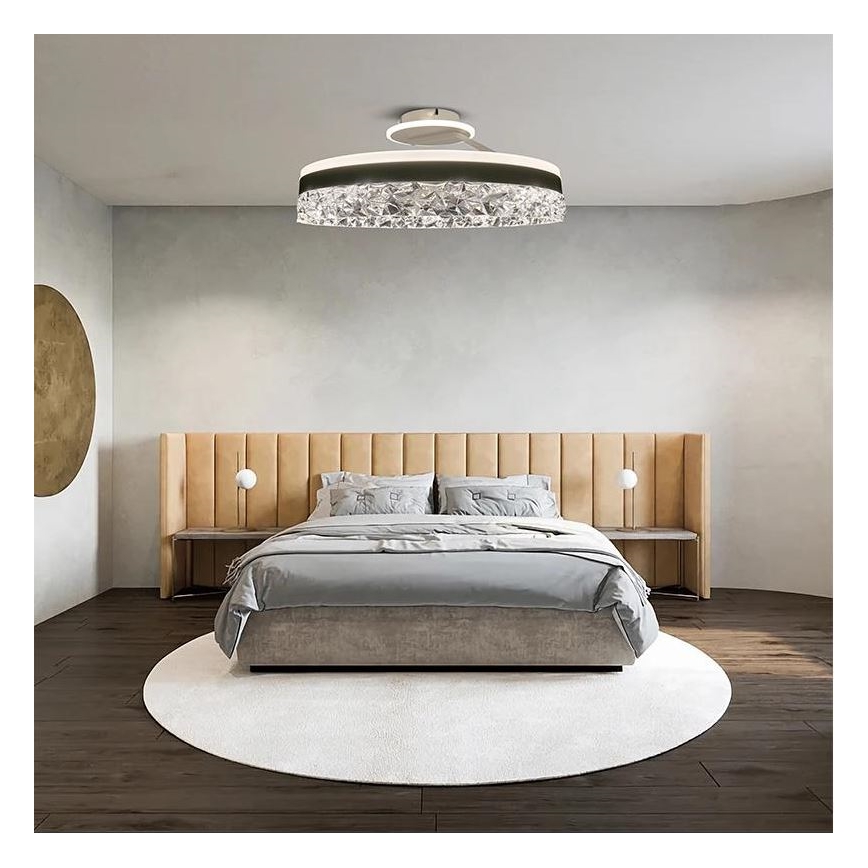 LED prigušiva plafonski luster LED/86W/230V 3000-6500K beo + daljinski upravljač