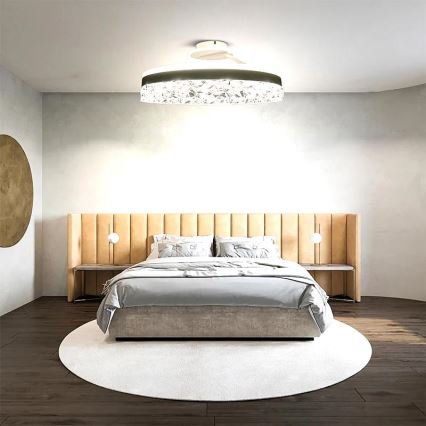 LED prigušiva plafonski luster LED/86W/230V 3000-6500K beo + daljinski upravljač