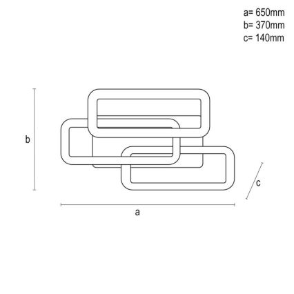 LED prigušiva plafonski luster LED/90W/230V 3000-6500K + daljinski upravljač