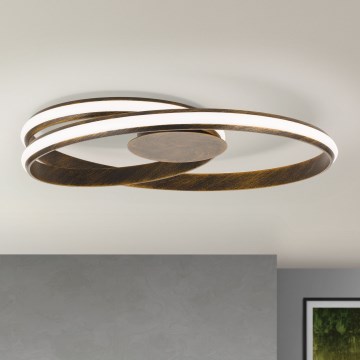 LED prigušiva plafonsko svetlo CIRCUS LED/30W/230V braon/patina