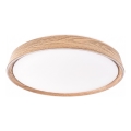 LED prigušiva plafonsko svetlo ILVI LED/30W/230V 2700-6500K prečnik 40 cm dekor drveta + daljinski upravljač