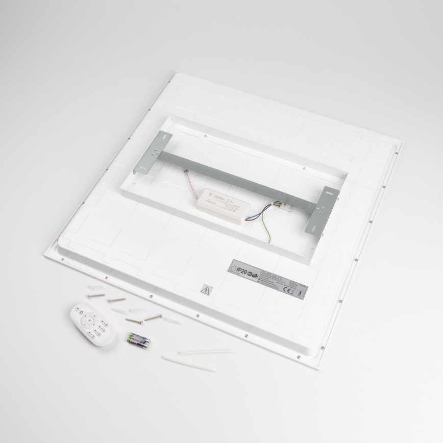 LED prigušiva stropna svetiljka LED/35W/230V 2700-6500K 62x62 cm bela + daljinski upravljač