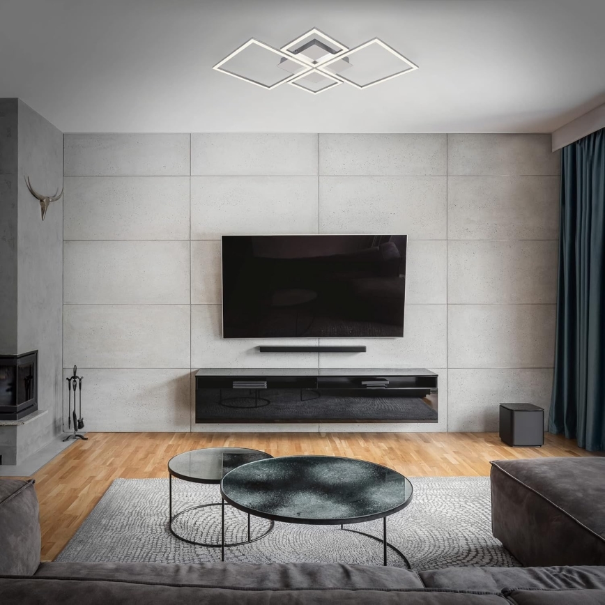 LED prigušiva plafonsko svetlo LED/42W/230V 3000K mat hrom