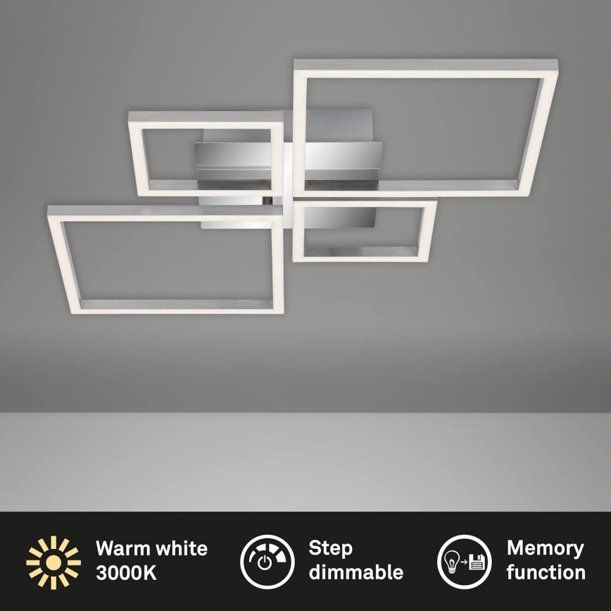 LED prigušiva plafonsko svetlo LED/42W/230V 3000K mat hrom