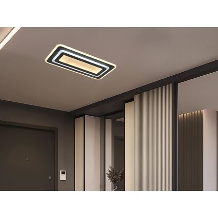 LED prigušiva plafonska lampa LED/85W/230V 3000-6500K crna + daljinski upravljač