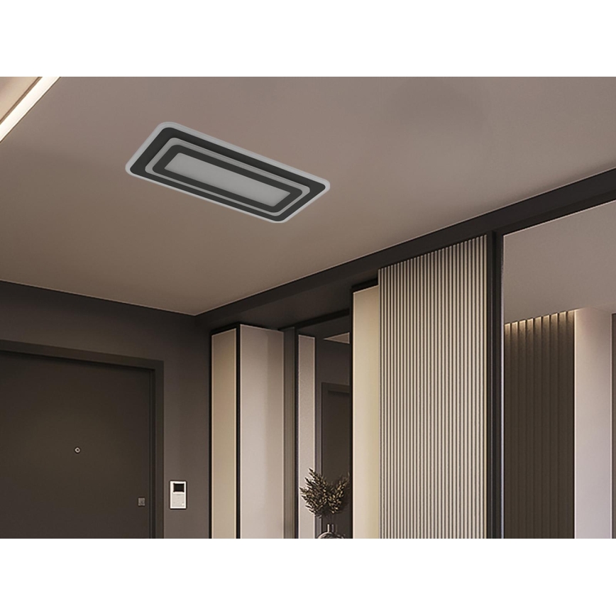 LED prigušiva plafonska lampa LED/85W/230V 3000-6500K crna + daljinski upravljač