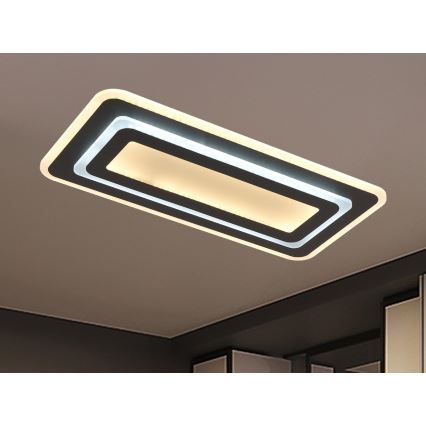 LED prigušiva plafonska lampa LED/85W/230V 3000-6500K crna + daljinski upravljač