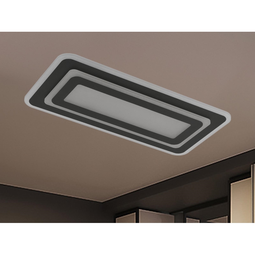 LED prigušiva plafonska lampa LED/85W/230V 3000-6500K crna + daljinski upravljač