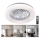 LED prigušiva plafonsko svetlo sa ventilatorom VENTELUX LED/24W/230V 3000/4000/6500K Ø 45 cm belo + daljinski upravljač
