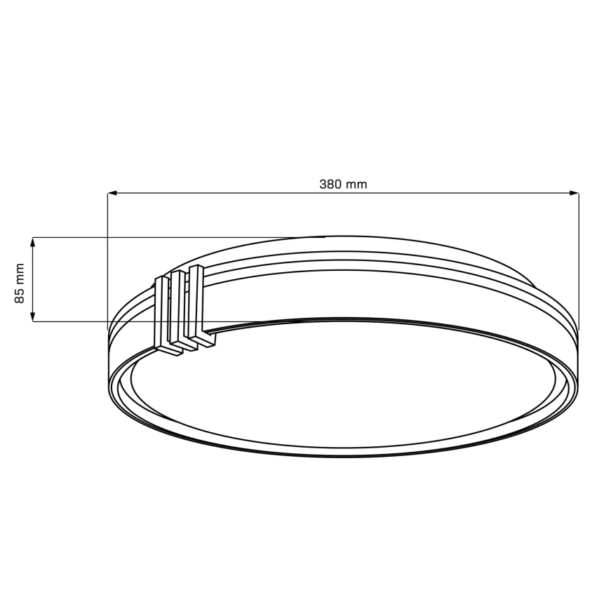 LED prigušiva kupatilska plafonska svetiljka ARLETTA LED/48W/230V prečnik 38 cm 3000-6000K IP44 + daljinski upravljač