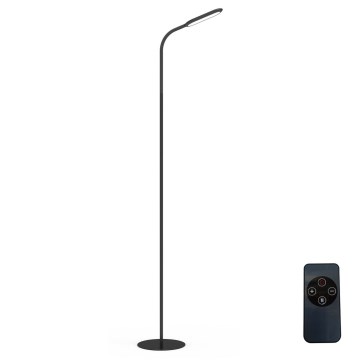 LED prigušiva podna lampa 10W/230V 3000/4000/6000K crna + daljinski upravljač