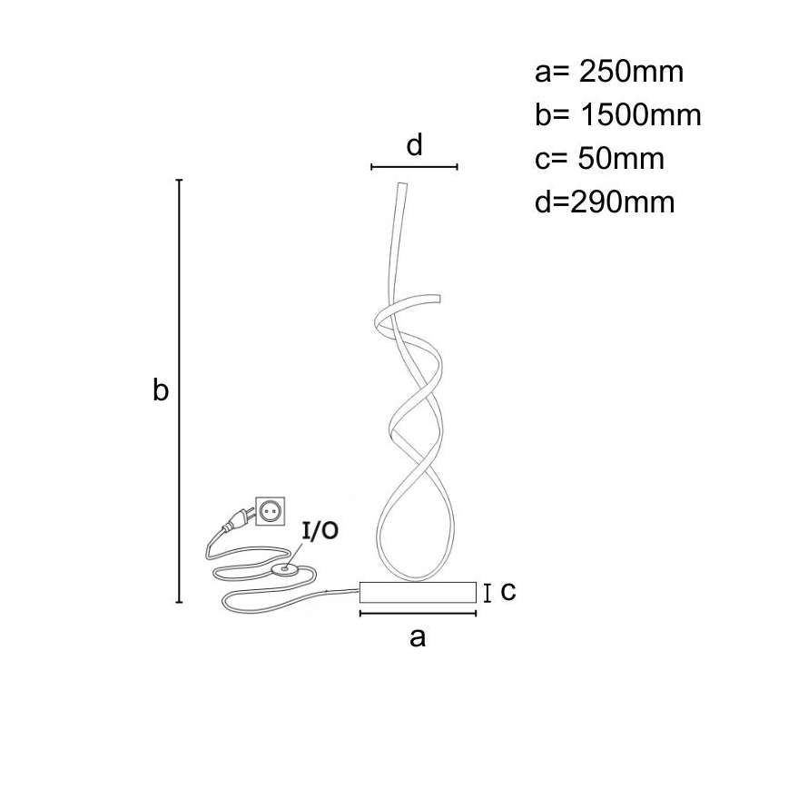 LED prigušiva podna lampa LED/80W/230V 3000-6500K + daljinski upravljač