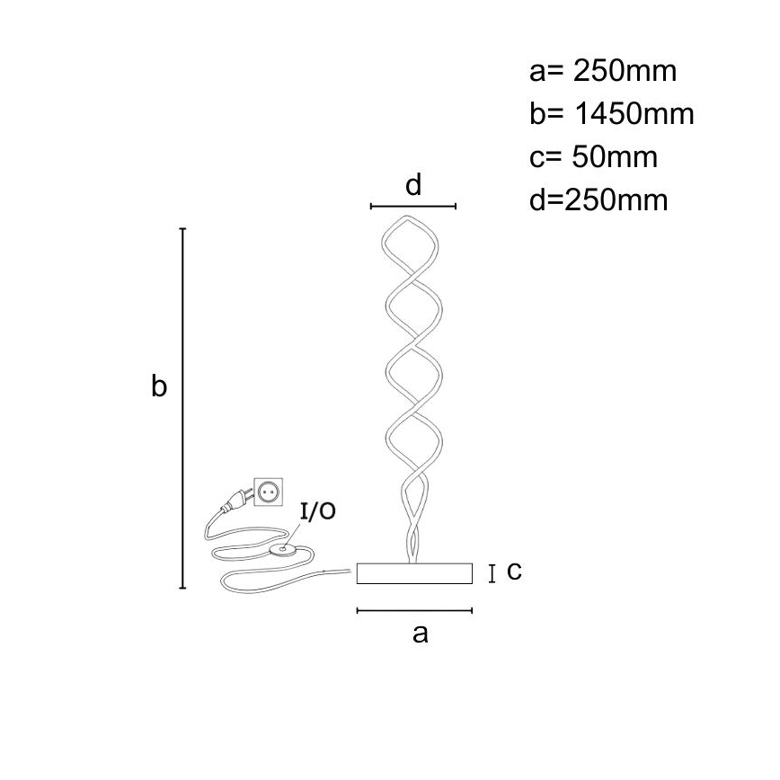 LED prigušiva podna lampa LED/90W/230V 3000-6500K + daljinski upravljač